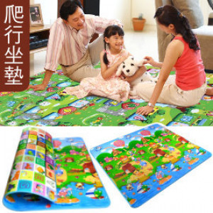 好攜帶【加大改良版,互動有趣,環保無毒多功能保潔墊】野餐墊/防水墊/沙灘墊/遊戲毯/寶寶爬行墊/地墊/防尿墊/防潮隔涼爬爬墊戶外墊/寶寶益智游戲墊/書房佈置★大尺寸200*180