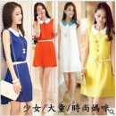 【大童少女時尚媽咪】超級推薦越胖穿越好看有聽過嗎?,讓您穿洋裝美美的休閒外出正式皆合宜/春夏洋裝/短袖上衣☆母親節禮物