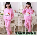 寒流夜晚最佳暖暖睡眠套裝【兒童秋冬寒流保暖禦寒睡眠套裝服飾】寒冬最溫暖,泡湯,睡覺,早上起床,沐浴完,一套多用,兒童珊瑚絨保暖舒適睡袍套裝