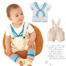 【婴幼童新款春夏休闲服饰系列】图鸭造型上衣+吊带裤 2件组套装/春夏套装/幼童套装/外出套装/儿童服饰 80-90-100cm