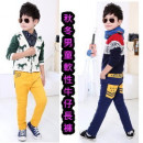 【Wild soft and easy to wear elastic cowboy series】 Super handsome embroidered trousers / Seasons trousers / autumn and winter pants / children autumn and winter clothing ☆ 100-150 ☆