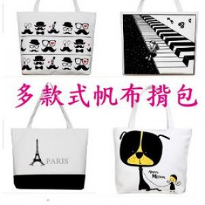 【揹包.背包收納系列】大童媽咪都可用,美少女帆布揹包,上街或上圖書館皆可用/手提包/分格收納袋/育嬰包 /褓母包/側揹包